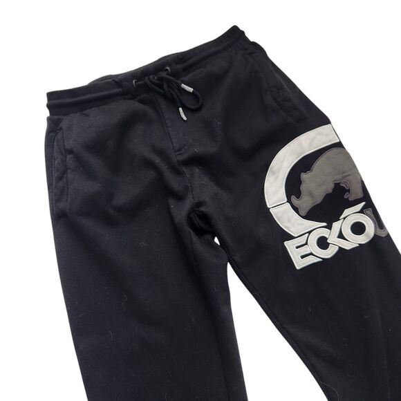 Ecko Unltd. Black Jogger Sweatpants M-Y2k, Hip-hop-Big Rhino Logo-Streetwear - Picture 7 of 12